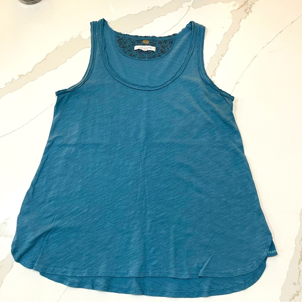 Anthropologie Pure + Good blue Tank top size small
